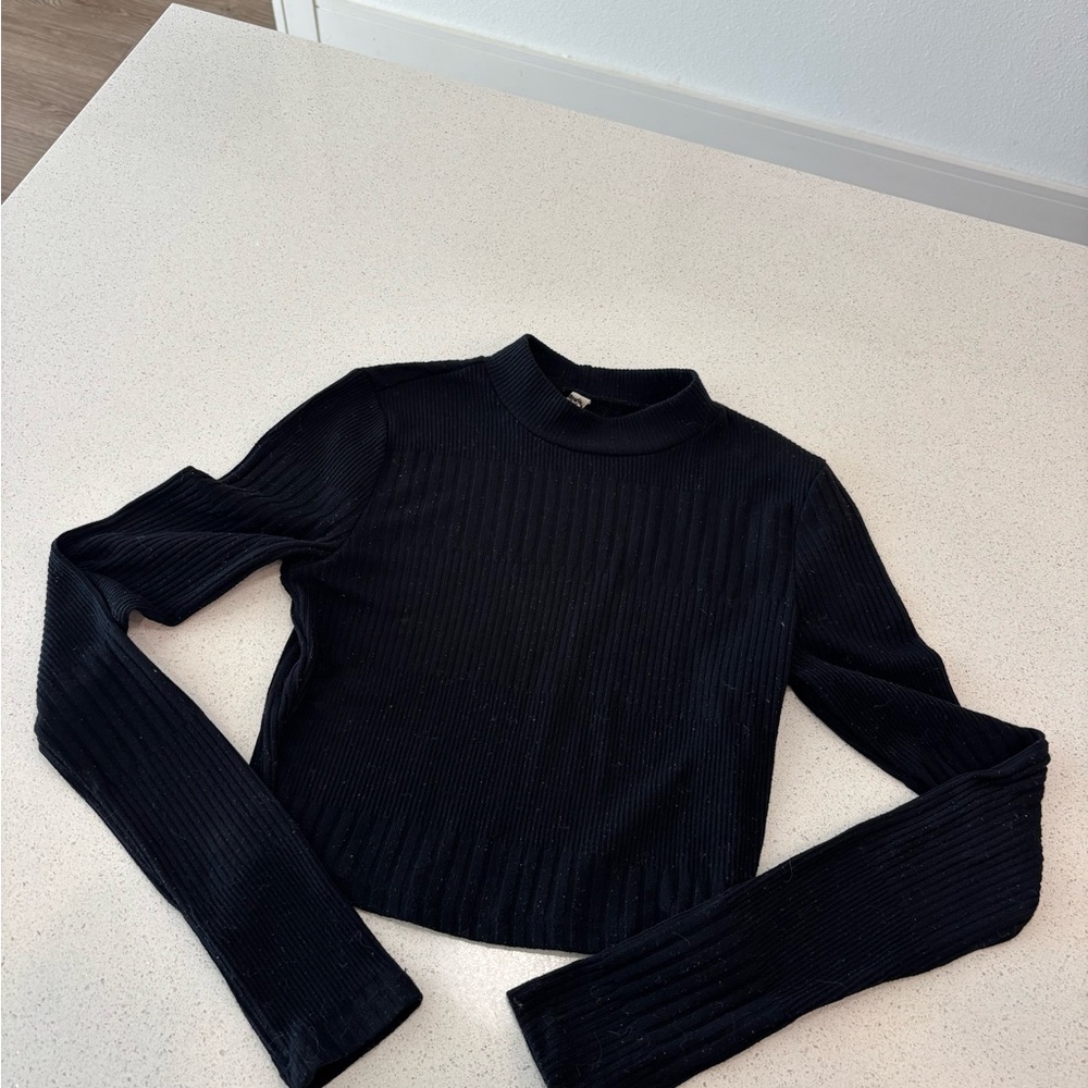 Long Sleeve Free People Cropped Top